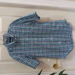 Nautica Men's Short Sleeve Button Down Plaid Shirt Size Small